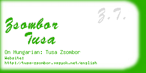 zsombor tusa business card